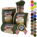 750 Paracord 100% Nylon (Camo Green / 1000 Ft.)