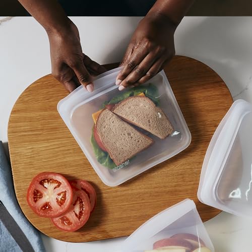 Premium Reusable Silicone Food Storage Sandwich Bag (Clear / Single)