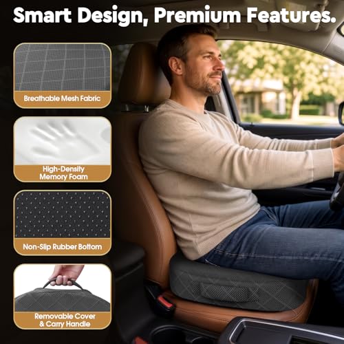 Seat Cushion Memory Foam Office Chair Cushion (XXX-Large / Grey)