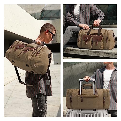 Canvas Duffle Bag (Coffee / X Large-60L Duffle Bag)