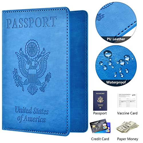 Passport Holder for Travel Essentials (Sky Blue / Simplicity)