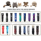 6Pack Dog Grooming Blades Compatible with Andis (Black-10303457 / Black)