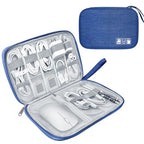 Electronics Travel Organizer (A-Navy Blue / Single Layer)