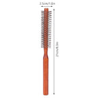 Round Styling Hair Brush for Women Men, Small Curling Roller Hairbrush with Wooden Handle, Static Free Detangling Brush for Blow Drying Curling Straightening, Practical Styling Tool for Hairdresser