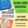 Stainless Luggage Tags for Suitcases 4 Pack (Steel Blue Circle)