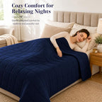Weighted Blanket for Adults 25lbs （Queen Size (03-navy Blue / 60" x 80" | 25lbs)