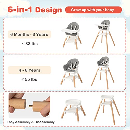 Baby High Chair (Gray)