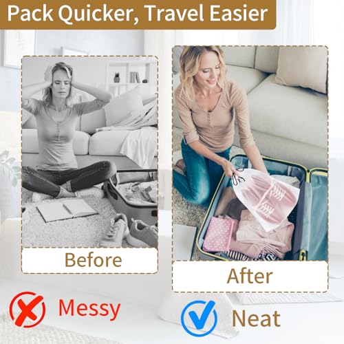 20 Pack Shoe Bags for Travel (Translucent)