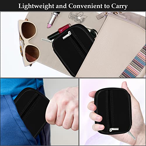 Weekly Travel Pill Organizer Cute Pill Case with 7 Day Pill Box (1 Case + 1 Box / A. Black 01)