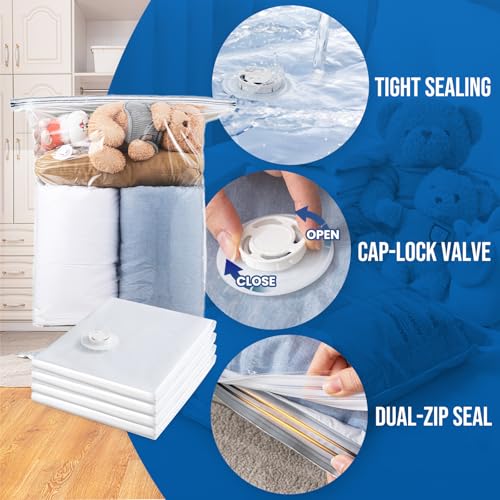 8 Pack Vacuum Storage Bags (8 Jumbo)