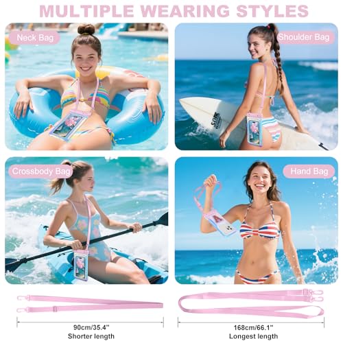 Waterproof Phone Pouch Floating (Iridescent Pink Letter)