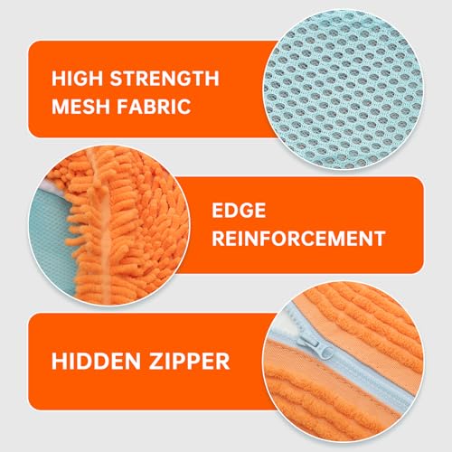 2PCS Orange Shoe Washing Machine Bags for All Shoe Types (Orange / 2PCS)