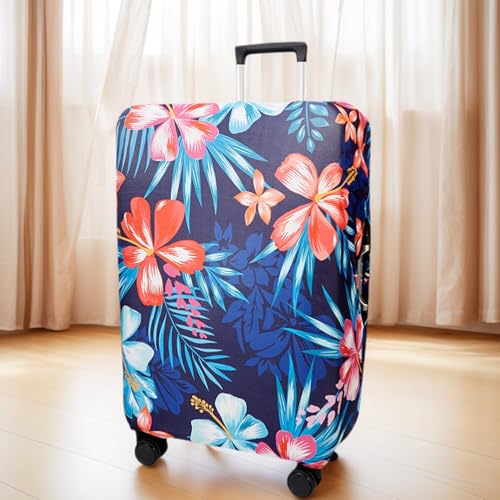 Travel Luggage Cover Suitcase Cover Protector Skins 18 (Flower / M (for 22--24 inch luggage))