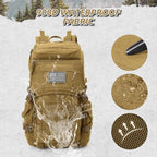 35L Military Tactical Backpack for Men (Khaki / Medium-35L)
