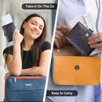 Premium Leather Passport Holder Covers Case (BC-LG BLACK)