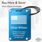 Personalized Luggage Tags (Sleek Bar-blue)