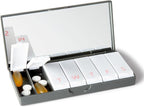 PORT X POLISH Designer Weekly Pill Box Organizer | Compact, Stylish 7-Day by PORTXPOLISH