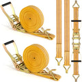 2Pack Ratchet Straps Heavy Duty (2PCS-Yelloe)