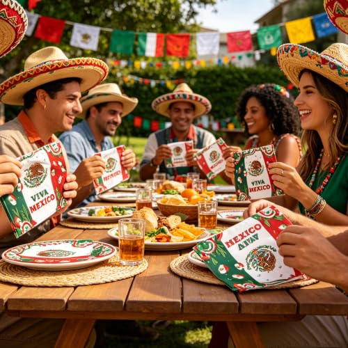 50 Pcs Mexican Independence Day Napkins (Viva Mexico)