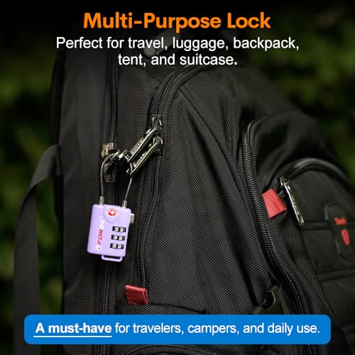 TSA Approved Luggage Locks (Purple 2 Pack)