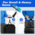 Digital Hanging Luggage Scale with Backlit for Travel (Blue)