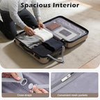 Lightweight Luggage with TSA Lock (3 Piece Set (20in/24in/28in) / Brown)