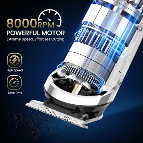 3-in-1 Beard Trimmer for Men, IPX6 Waterproof Electric Razor Shaver (Silver)