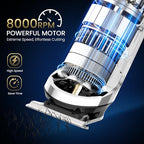 3-in-1 Beard Trimmer for Men, IPX6 Waterproof Electric Razor Shaver (Silver)