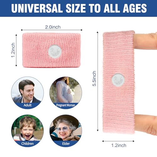 Motion Sickness Bands Anti Nausea Wristbands for Adult and Kids (2 Pairs / 2 Pairs E- Blue, Pink)