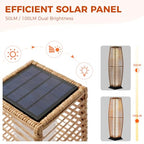 Outdoor Floor Lamp Solar Lantern (1 PC Large / Crossover Natural)