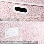 Extra Large Collapsible Storage Boxes with Lids Fabric Decorative Storage Bins Cubes Organizer Baskets with Cover Handles Divider for Bedroom Closet Living Room 19.6x15.7x11.8 Inch 3 Pack (Pink / X Large(3-Pack))