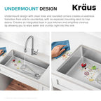 Fairlane 33 inch ADA Compliant Undermount Single Bowl 18 (33 Inch / Non-Workstation Undermount)