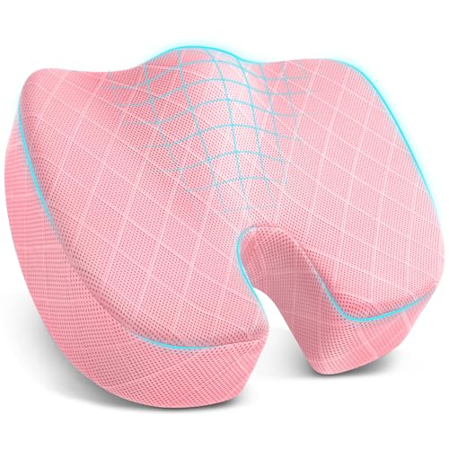 Seat Cushion Memory Foam Office Chair Cushion (XXX-Large / Pink)