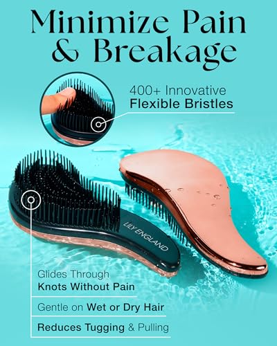 Gentle Detangler Brush (Rose Gold Metallic)