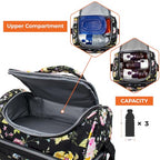 Insulated Lunch Bag for Women (Floral Black)
