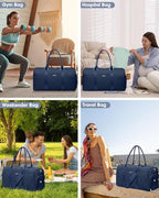 Women Weekender Travel Duffle Bag (05-Blue / X-Large)