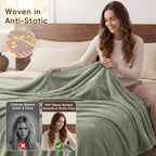 Fleece Blanket Queen 90"x90" (Seagrass / Queen(90" X 90"))