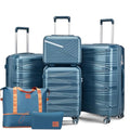 Luggage Sets 6 Piece Expandable Suitcase (Peacock Blue / 6 Piece Set (14in/20in/24in/28in/DB/TB))
