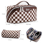 Travel Makeup Bag Organizer Cosmetic Bag (07-B-Coffee)