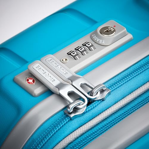 Freeform Large Checked Luggage with Dual 360° Spinner Wheels (Checked-Large Spinner / Ocean Blue)