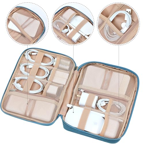 Travel Cord Organizer (Single Layer / Lake-Blue)