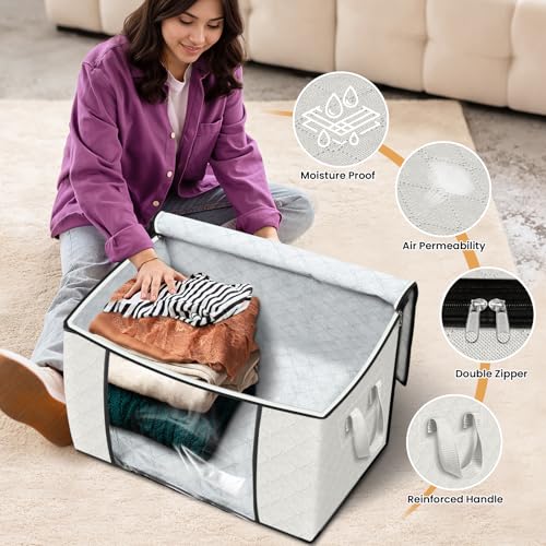 90L Clothes Storage (3 Pack-90l / Ivory)