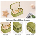 Small Travel Jewelry Case (Mini-Mistletoe Green / Small Rectangle)