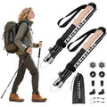 Aviation Grade Aluminum Collapsible Trekking Poles (110-125cm for Height：5'2'' to 6'2'')