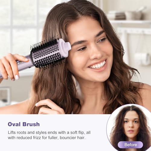 7-in-1 Air Multi-Styler & Hair Dryer Brush with Auto-Wrap Curlers (Purple)