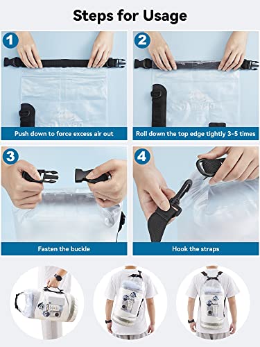 Dry Bag Waterproof Backpack with Phone Case (White / 40L)