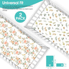 Baby Fitted Crib Sheets (Rose & Foliage / 52X28 Inch)