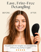 Hair Brush & Beard Detangler Brush (Matte Black)