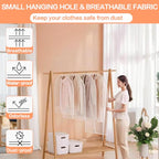 Clear Garment Bags Clothes Covers for Closet Storage (24'' x 48''/12 Pack / White-Clear)