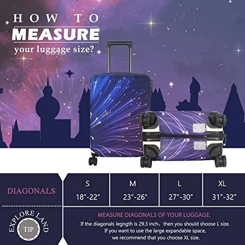 Travel Luggage Cover Fits 31 (L / Fireworks)
